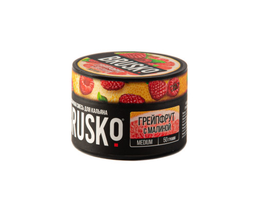 Бестабачная смесь BRUSKO ГРЕЙПФРУТ С МАЛИНОЙ (БРУСКО) - 50 ГР