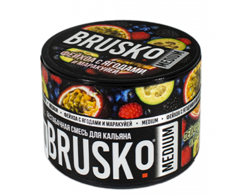 Бестабачная смесь BRUSKO ФЕЙХОА С ЯГОДАМИ И МАРАКУЙЕЙ (БРУСКО) - 50 ГР