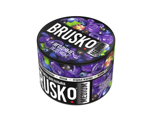 Бестабачная смесь BRUSKO ЯГОДНЫЕ ЛЕДЕНЦЫ (БРУСКО) - 50 ГР