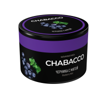 Бестабачная смесь CHABACCO BLUEBERRY MINT (ЧЕРНИКА С МЯТОЙ) 40 ГР 