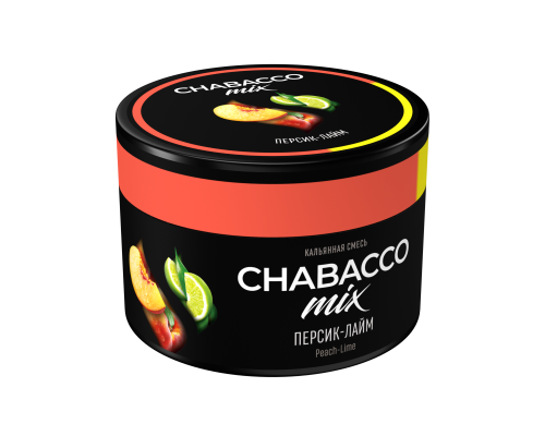 Бестабачная смесь CHABACCO MIX PEACH LIME (ПЕРСИК-ЛАЙМ) 40 ГР  - Персик Лайм 
