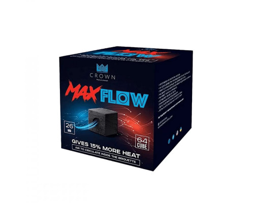 Уголь для кальяна CROWN AIRFLOW (26mm) - 1KG - 64 BRICKS