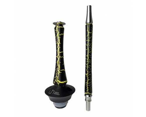 Кальян UNION HOOKAH - SLEEK КРАКЛЕ ЖЕЛТЫЙ (В КОМПЛЕКТЕ: ШАХТА, МУНДШТУК, БЛЮДЦЕ, КОННЕКТОР, УПЛОТНИТЕЛИ)