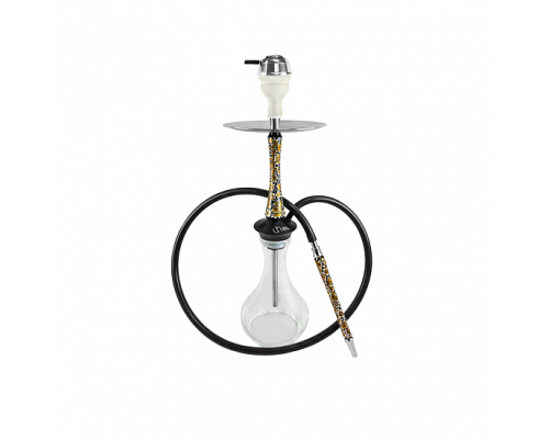 Кальян UNION HOOKAH - SLEEK ХОХЛОМА ЧЕРНЫЙ (ШАХТА, МУНДШТУК, БЛЮДЦЕ, КОННЕКТОР, УПЛОТНИТЕЛИ)