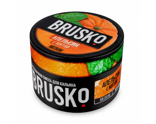 Бестабачная смесь BRUSKO АПЕЛЬСИН С МЯТОЙ (БРУСКО) - 50 ГР