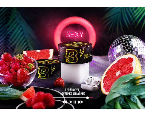 Табак для кальяна Banger Sexy (Бэнгер - Грейпрфут с клубникой и малиной) - 25 гр