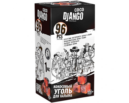 Уголь COCO DJANGO (22mm) - 1KG - 96 BRICKS Уголь COCO DJANGO (22mm) - 1KG - 96 BRICKS