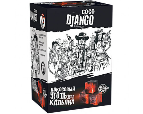Уголь COCO DJANGO (25mm) - 1KG - 72 BRICKS Уголь COCO DJANGO (25mm) - 1KG - 72 BRICKS